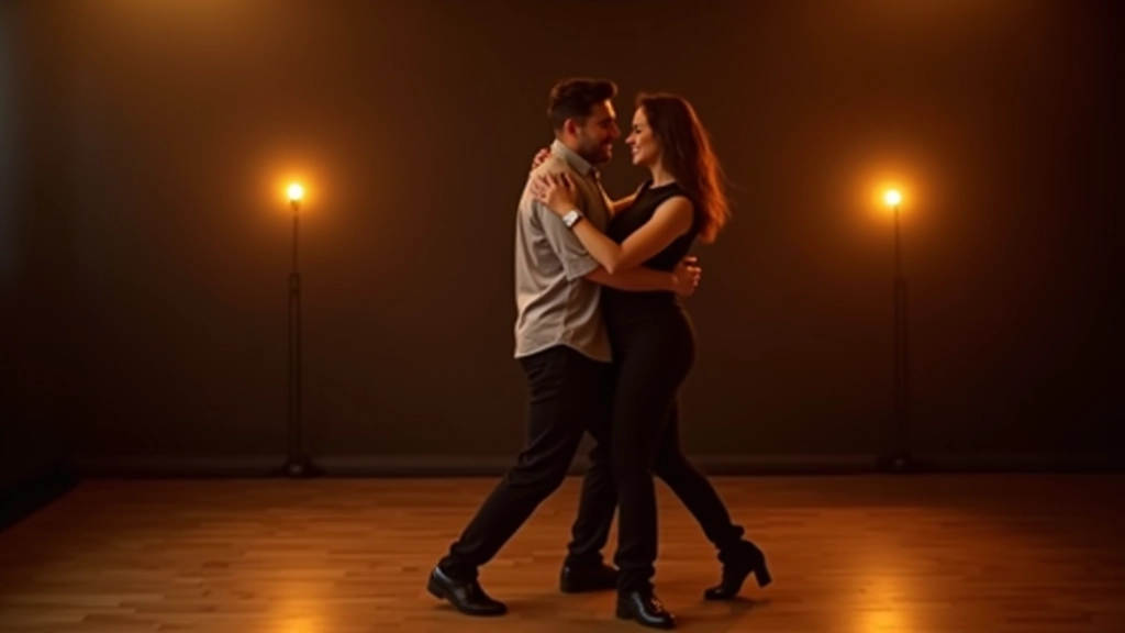Kizomba dance position showing close connection between two dancers in traditional stance